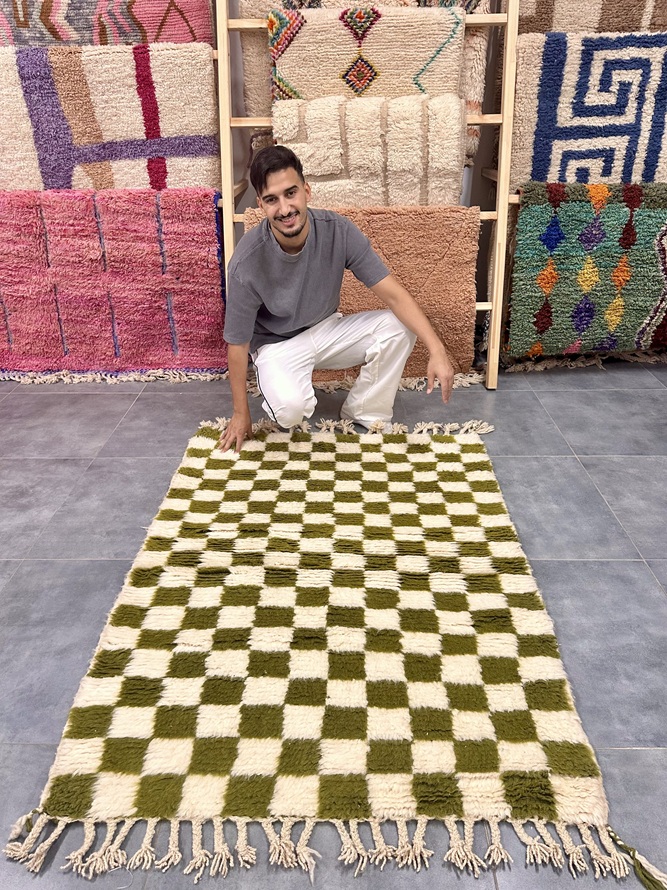 dywan marokański w kratę