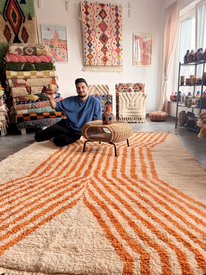 dywan pomarańczowy Maroko